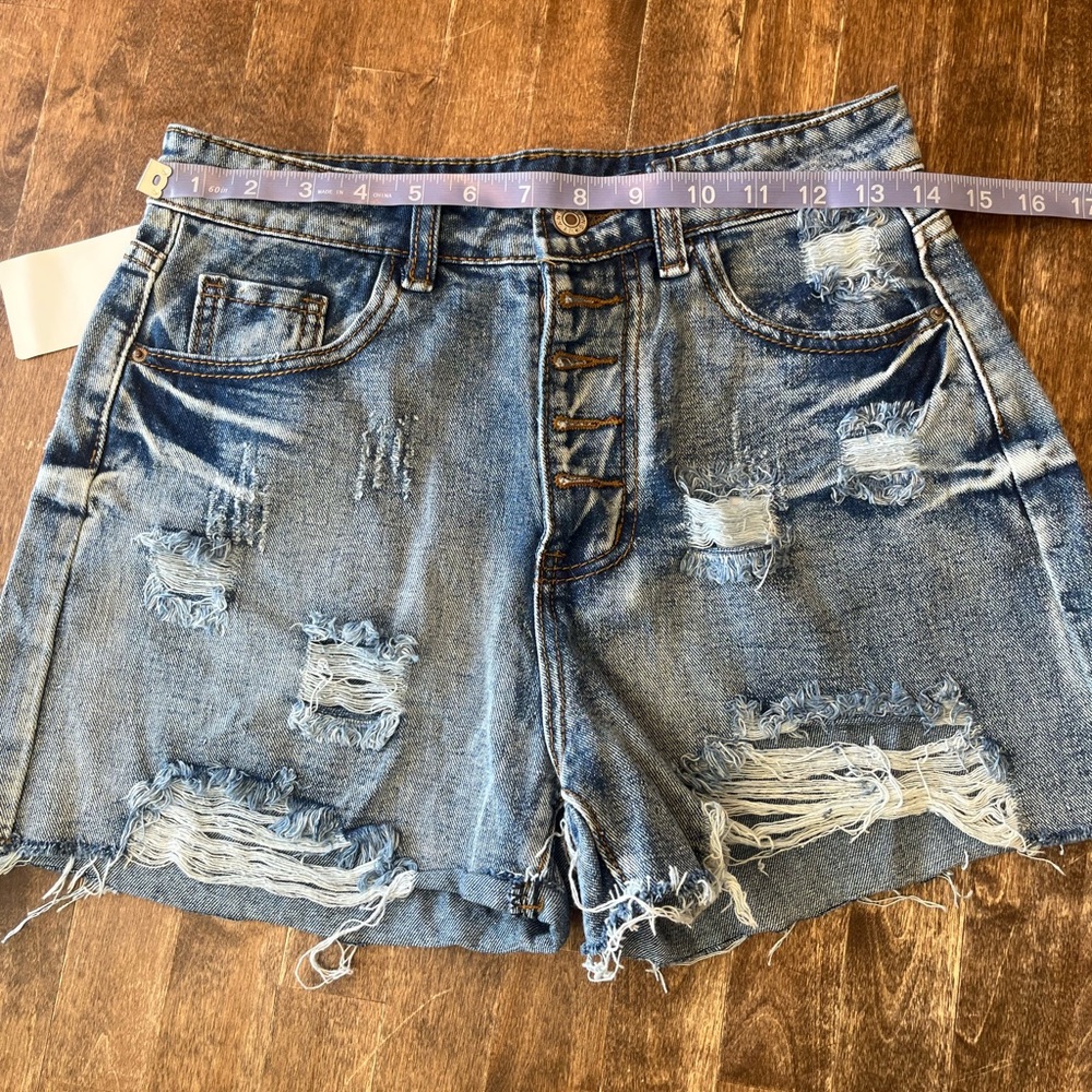 Distressed Denim Women Shorts